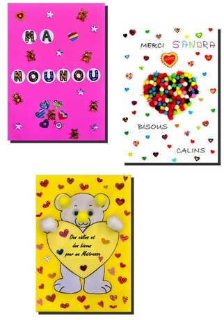 KIT Carte de Vœux -Bonne Année - Gommettes - Loisirs Créatifs/Kits Créatifs  Enfants - MaGommette